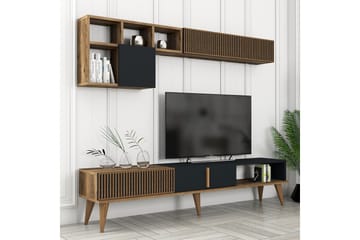 Lissione Tv-bänk 180 cm - Valnöt/Antracit - Möbler - Vardagsrum - Tv-möbler & mediamöbler - Tv-bänkar