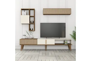 Lissione Tv-bänk 180 cm - Valnöt/Cream - Möbler - Vardagsrum - Tv-möbler & mediamöbler - Tv-bänkar