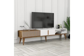 Lissione Tv-bänk 180 cm - Valnöt/Vit - Möbler - Vardagsrum - Tv-möbler & mediamöbler - Tv-bänkar