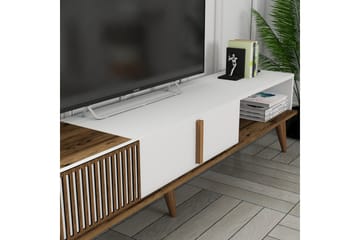 Lissione Tv-bänk 180 cm - Valnöt/Vit - Möbler - Vardagsrum - Tv-möbler & mediamöbler - Tv-bänkar