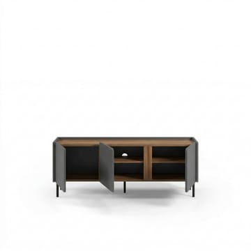 Lomar TV-bänk 140x53,9x35,5 cm - Antracit/Naturlig ek/Svart - Möbler - Vardagsrum - Tv-möbler & mediamöbler - Tv-bänkar