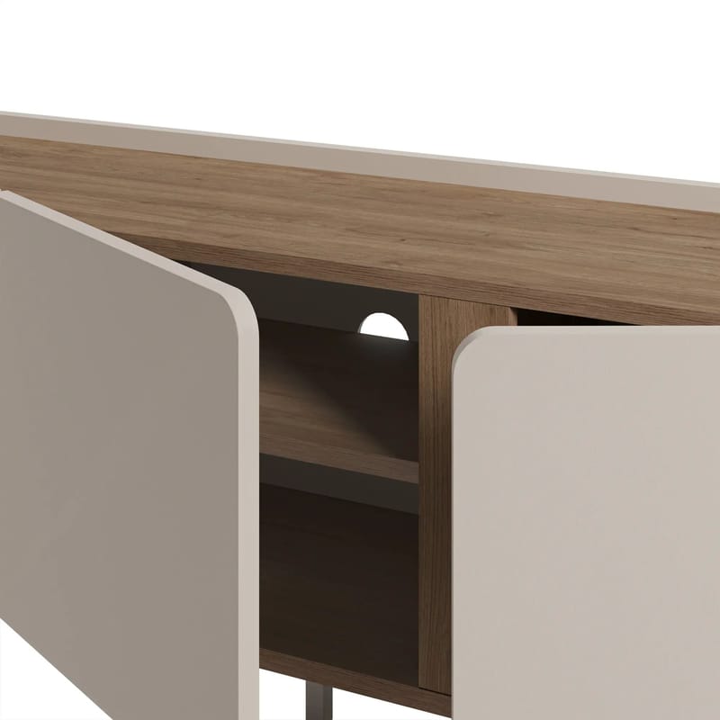 Lomar TV-bänk 140x53,9x35,5 cm - Santstone och naturlig ek - Möbler - Vardagsrum - Tv-möbler & mediamöbler - Tv-bänkar