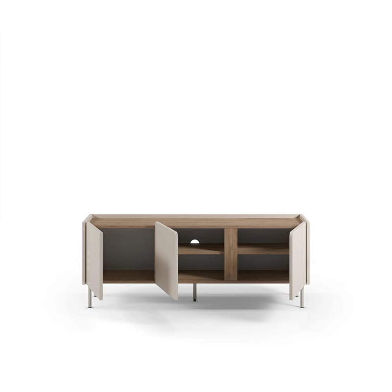Lomar TV-bänk 140x53,9x35,5 cm - Santstone och naturlig ek - Möbler - Vardagsrum - Tv-möbler & mediamöbler - Tv-bänkar