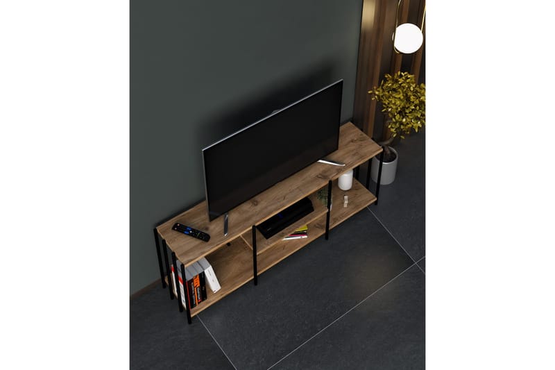 LONHIENE Tv-möbelset 124x26 cm Svart - Tv-möbelset