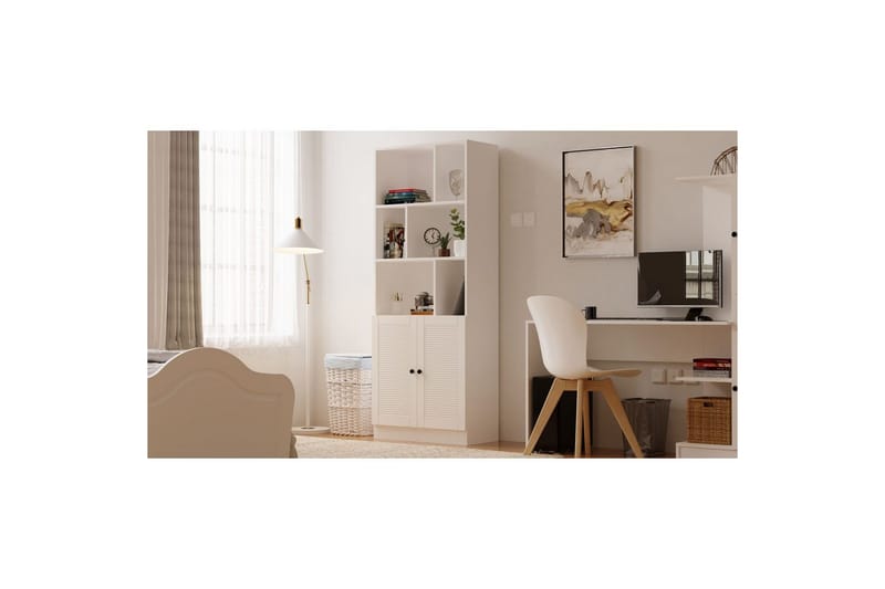 Lorven Bokhylla 70 cm - Matt Vit - Förvaring - Hyllor - Bokhylla