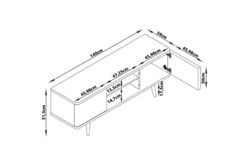 Lowboard Alandra - Möbler - Vardagsrum - Tv-möbler & mediamöbler - Tv-bänkar