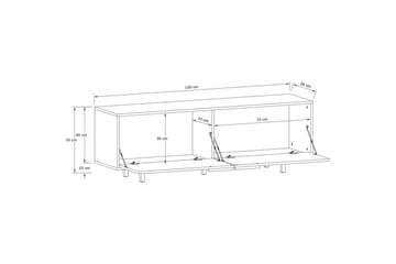 Lowboard Alberto 150x38x50 cm, Ek - 150x38x50 cm, Ek - Möbler - Vardagsrum - Tv-möbler & mediamöbler - Tv-bänkar