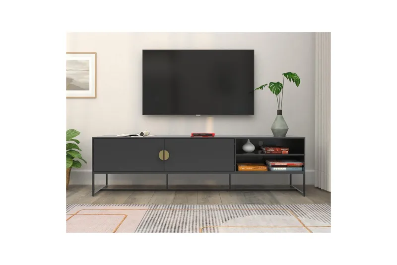 Lowboard Asia Antracit - Antracit - Möbler - Vardagsrum - Tv-möbler & mediamöbler - Tv-bänkar