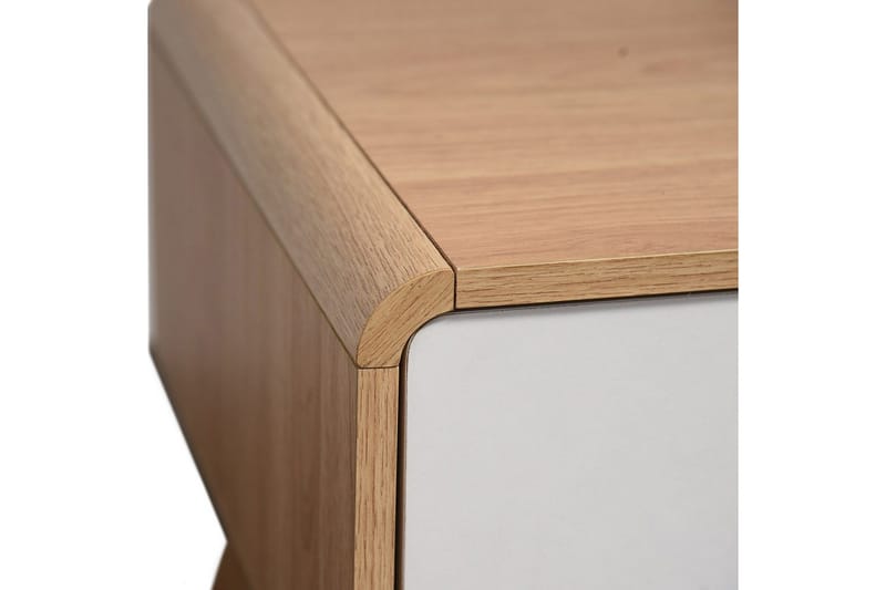 Lowboard Cassie 100x51x40 cm, Ek/Vit - 100x51x40 cm, Ek/Vit - Möbler - Vardagsrum - Tv-möbler & mediamöbler - Tv-bänkar