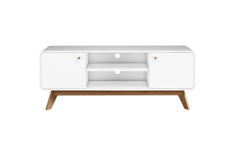 Lowboard Cassie 140x39x53 cm, Vit/Vit - 140x39x53 cm, Vit/Vit - Möbler - Vardagsrum - Tv-möbler & mediamöbler - Tv-bänkar