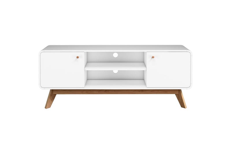 Lowboard Cassie 140x39x53 cm, Vit/Vit - 140x39x53 cm, Vit/Vit - Möbler - Vardagsrum - Tv-möbler & mediamöbler - Tv-bänkar