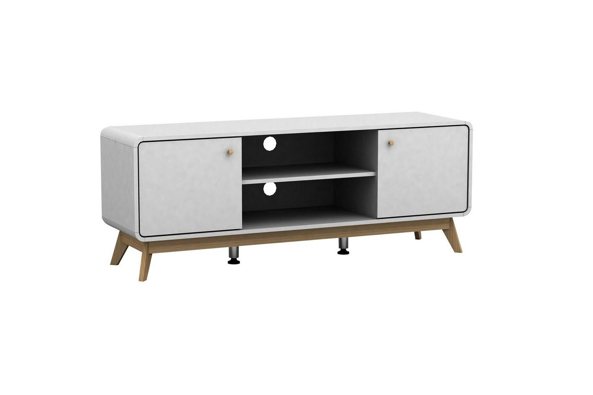 lowboard cassie 140x39x53 cm, vit/vit - 140x39x53 cm, vit/vit