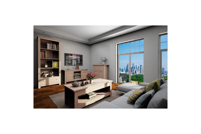 Lowboard Emerald 120x39x58 cm, Natur - 120x39x58 cm, Natur - Möbler - Vardagsrum - Tv-möbler & mediamöbler - Tv-bänkar