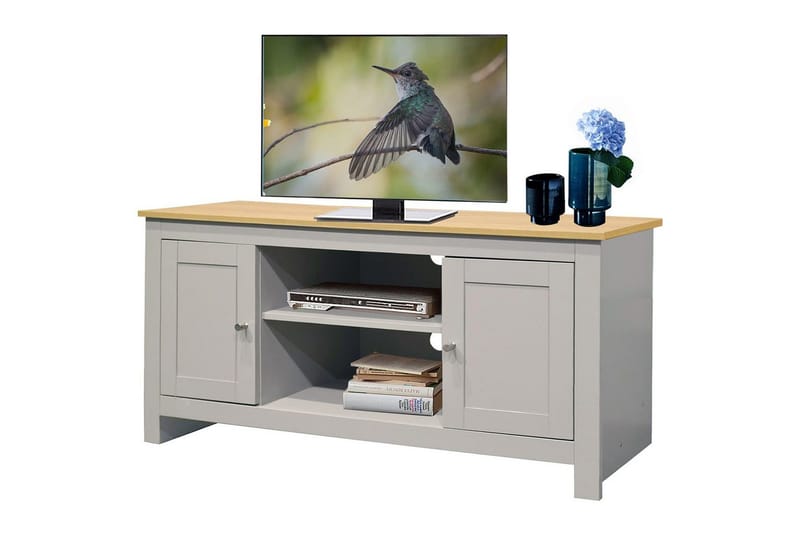 Lowboard Emerald 120x39x58 cm, Natur/Grå - 120x39x58 cm, Natur/Grå - Möbler - Vardagsrum - Tv-möbler & mediamöbler - Tv-bänkar