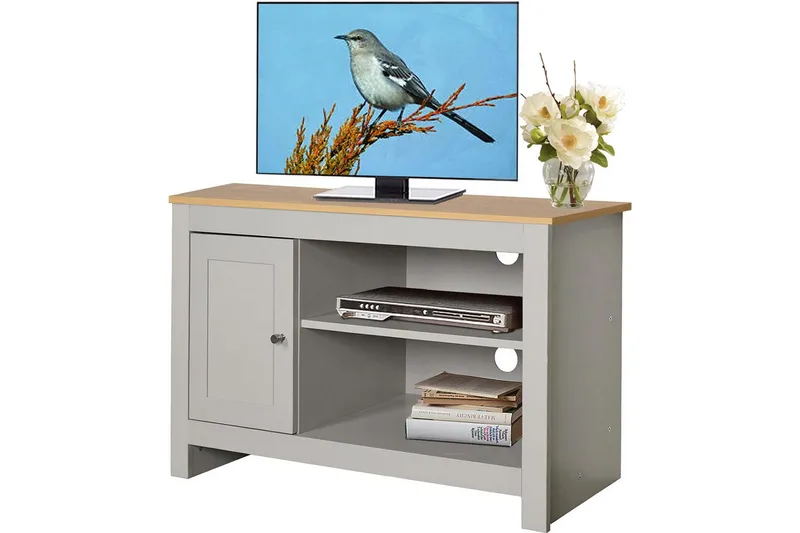 Lowboard Emerald 95x39x58 cm, Natur/Grå - 95x39x58 cm, Natur/Grå - Möbler - Vardagsrum - Tv-möbler & mediamöbler - Tv-bänkar