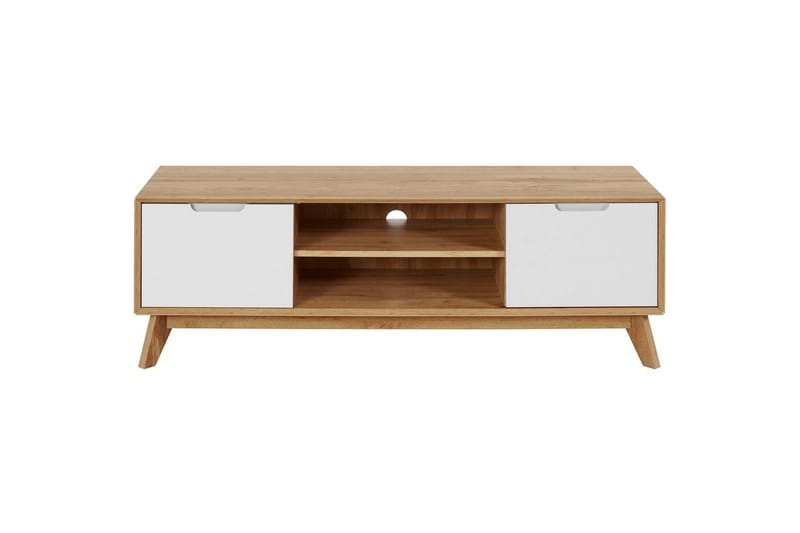 Lowboard Ezra Wotan-ek/Vit - Wotan-ek/Vit - Möbler - Vardagsrum - Tv-möbler & mediamöbler - Tv-bänkar