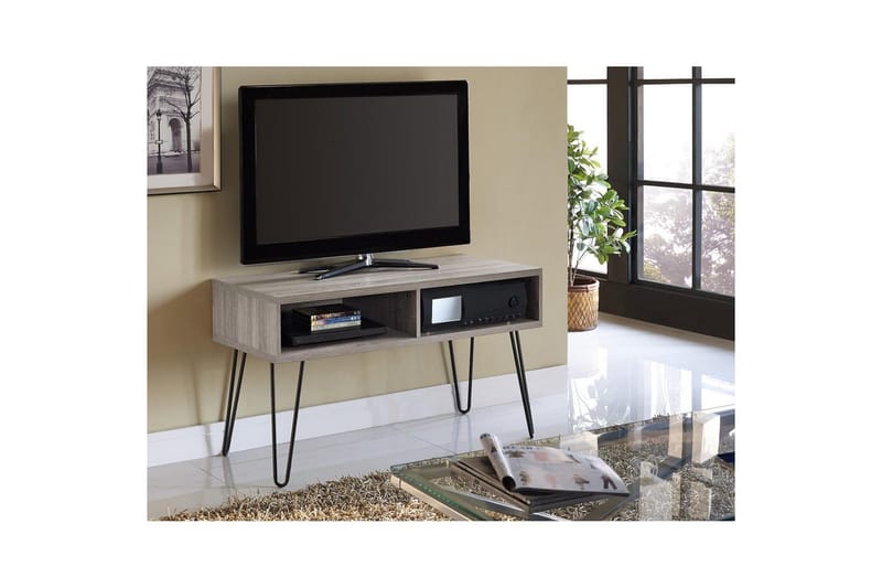 Lowboard Owen Grå/Ek - Grå/Ek - Möbler - Vardagsrum - Tv-möbler & mediamöbler - Tv-bänkar