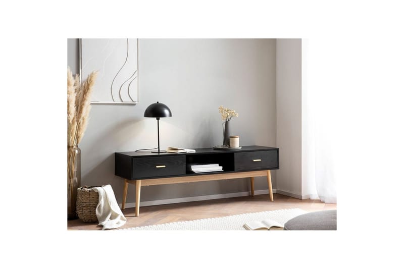 Lowboard Wohnling Ek folierad 2 lådor modern med förvaring modern - Möbler - Vardagsrum - Tv-möbler & mediamöbler - Tv-skåp