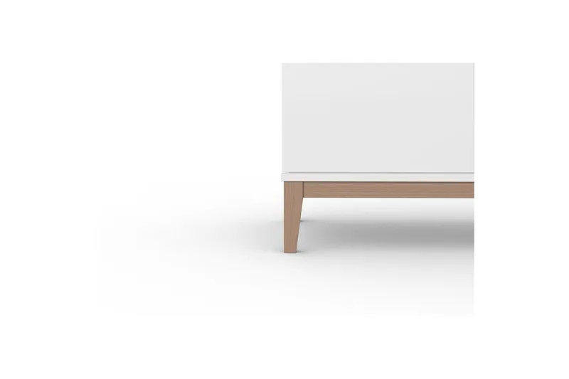 Lowboard Pelle Vit/Wotan ek - Vit/Wotan ek - Möbler - Vardagsrum - Tv-möbler & mediamöbler - Tv-bänkar