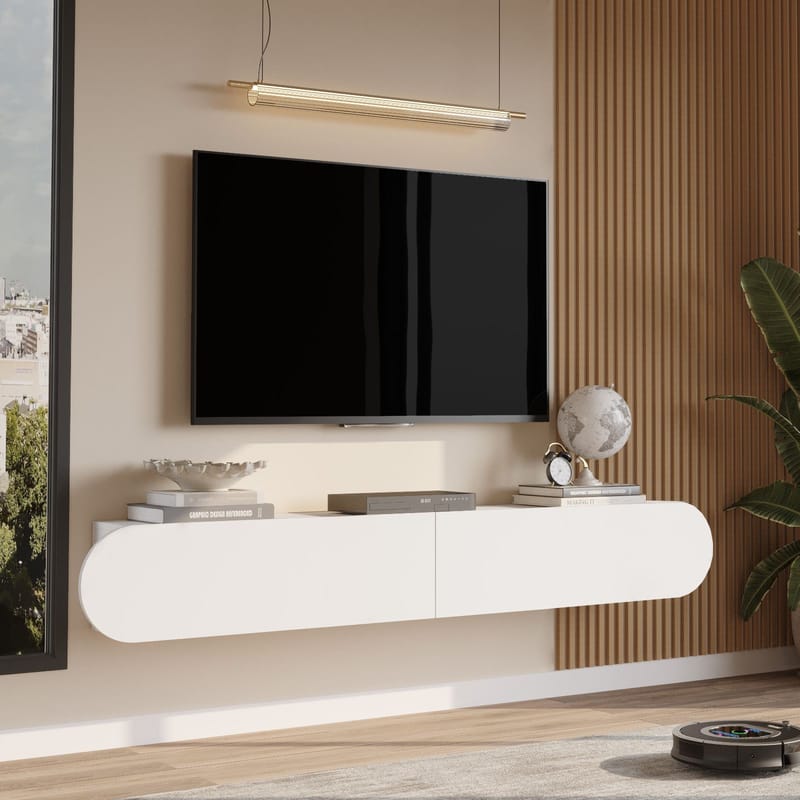 Lumina TV-bänk 180x29,5x31,6 cm - Vit - Möbler - Vardagsrum - Tv-möbler & mediamöbler - Tv-bänkar