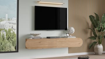 Lumina Vägghängd Tv Bänk 180 cm med Förvaring i Ek - Beige - Möbler - Vardagsrum - Tv-möbler & mediamöbler - Tv-bänkar