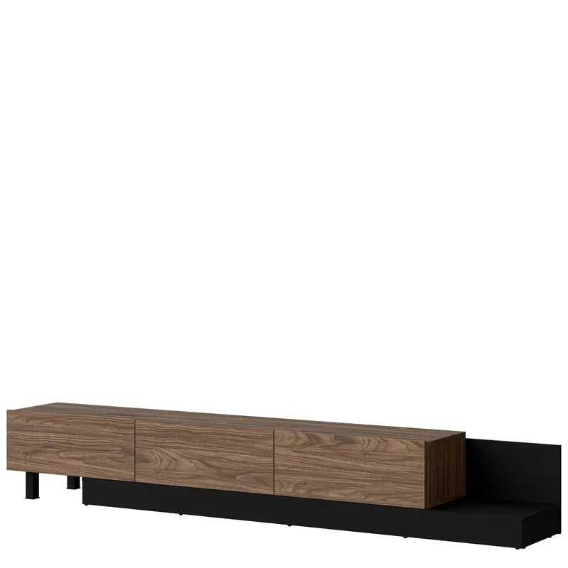 Lungö Tv-bänk 320 cm, brun och svart