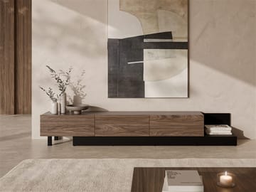 Lungö Tv-bänk 320 cm - brun och svart - Möbler - Vardagsrum - Tv-möbler & mediamöbler - Tv-bänkar