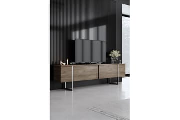 Luxe  Tv-bänk 180 cm Valnöt/Silver