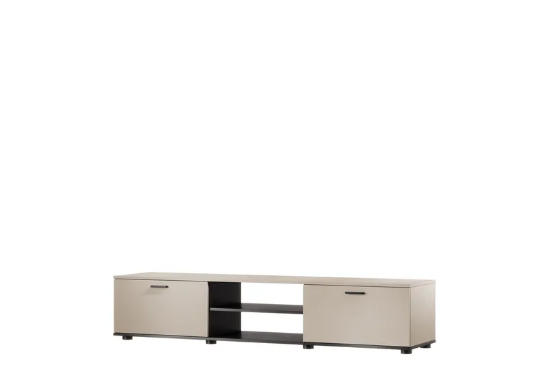 Lyrosen Golvstående TV Bänk 180 cm med Förvaring i Målat Trä, Beige