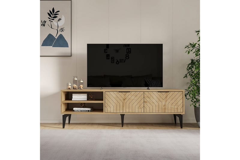 Lyven Tv-bänk 160 cm - Brun - Möbler - Vardagsrum - Tv-möbler & mediamöbler - Tv-bänkar