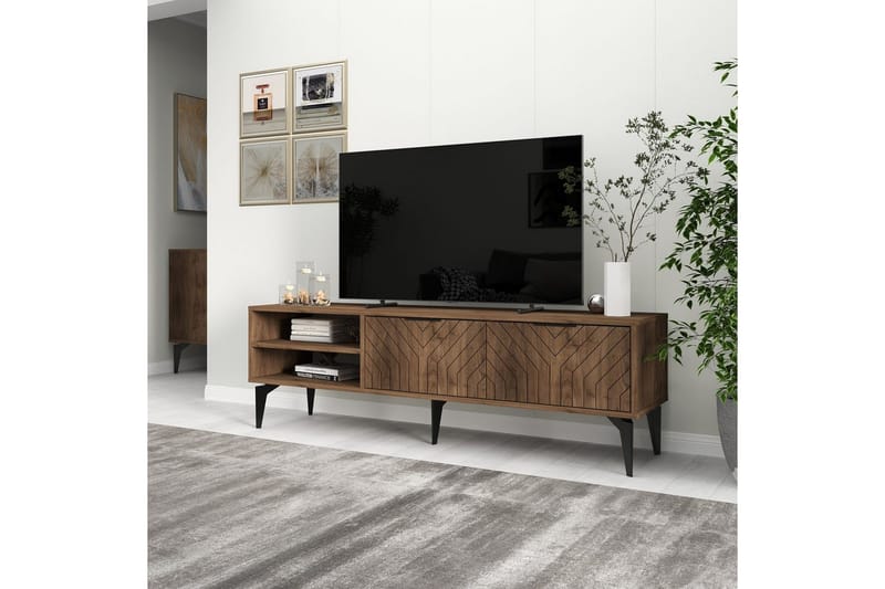 Lyven Tv-bänk 160 cm - Brun/Mörkfärgat trä - Möbler - Vardagsrum - Tv-möbler & mediamöbler - Tv-bänkar