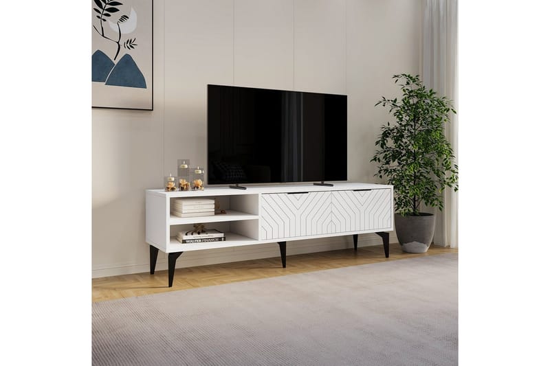 Lyven Tv-bänk 160 cm - Vit - Möbler - Vardagsrum - Tv-möbler & mediamöbler - Tv-bänkar
