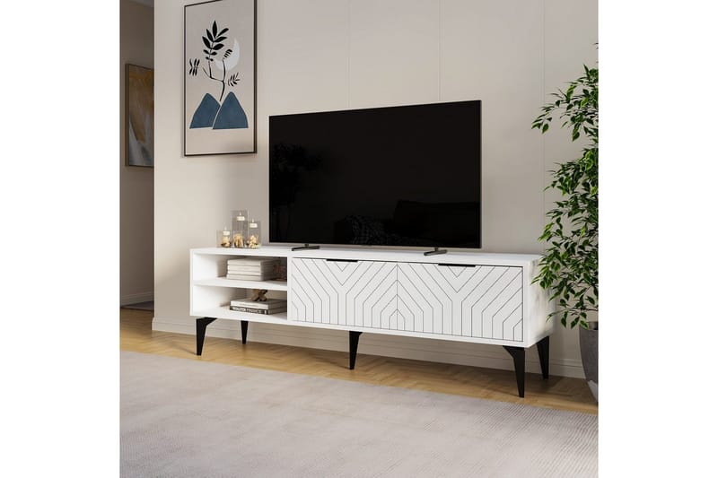 Lyven Tv-bänk 160 cm - Vit - Möbler - Vardagsrum - Tv-möbler & mediamöbler - Tv-bänkar