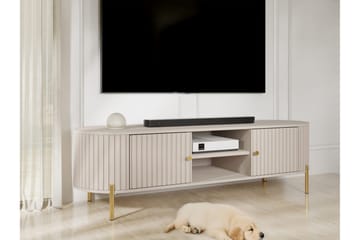 Maggio Golvstående TV Bänk 175 cm med Förvaring i Målat Trä - Beige - Möbler - Vardagsrum - Tv-möbler & mediamöbler - Tv-bänkar