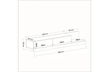 Majör Tv-bänk 180 cm - Antracit/Valnöt - Möbler - Vardagsrum - Tv-möbler & mediamöbler - Tv-bänkar