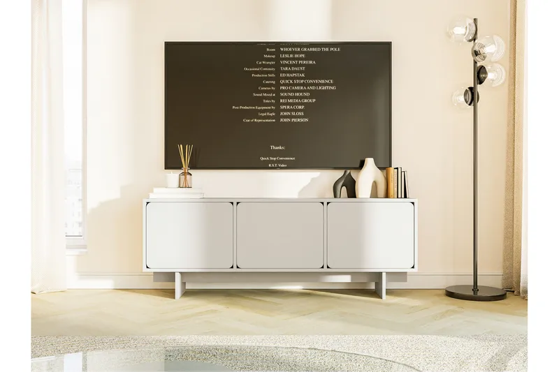 Marinport Tv-bänk 150 cm - Beige - Möbler - Vardagsrum - Tv-möbler & mediamöbler - Tv-bänkar