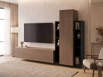 Marlic Tv-möbel 230 cm - Brun|svart - Möbler - Vardagsrum - Tv-möbler & mediamöbler - Tv-möbelset