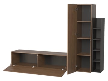 Marlic Tv-möbel 230 cm - Brun|svart - Möbler - Vardagsrum - Tv-möbler & mediamöbler - Tv-möbelset