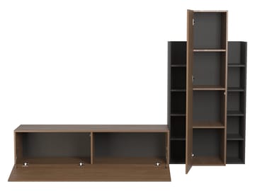 Marlic Tv-möbel 230 cm - Brun|svart - Möbler - Vardagsrum - Tv-möbler & mediamöbler - Tv-möbelset