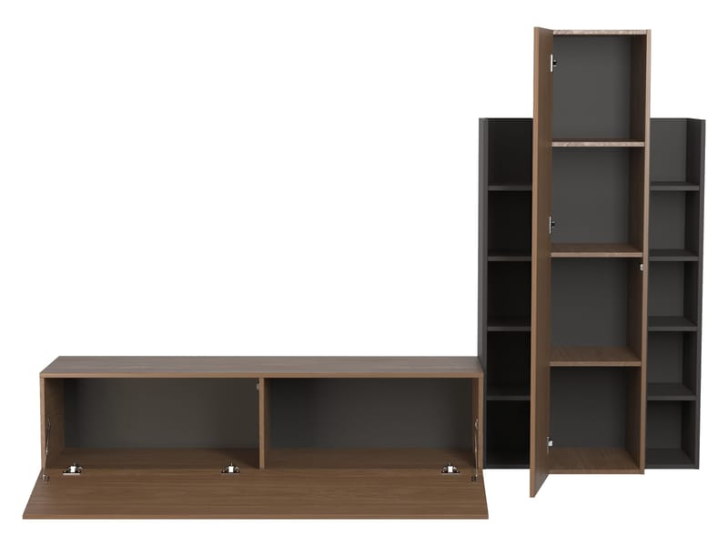 Marlic Tv-möbel 230 cm - Brun|svart - Möbler - Vardagsrum - Tv-möbler & mediamöbler - Tv-möbelset
