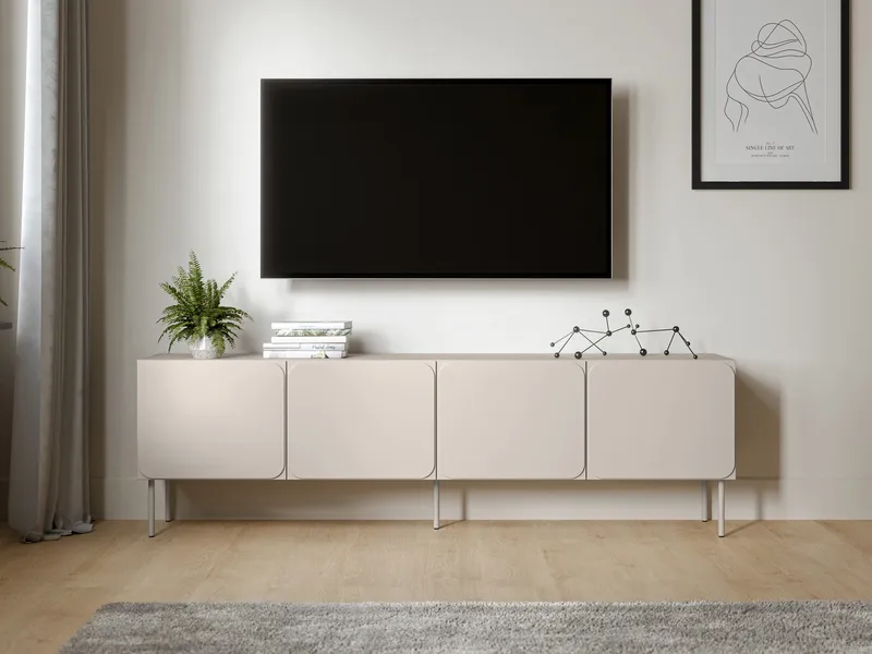 Marros Tv-bänk 200 cm - Beige - Möbler - Vardagsrum - Tv-möbler & mediamöbler - Tv-skåp