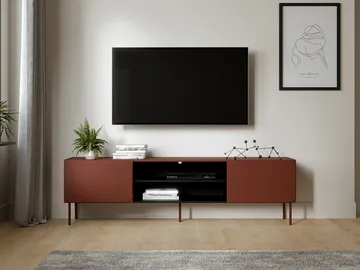 Marros Tv-bänk 200 cm med hyllor - Toskanskt röd - Möbler - Vardagsrum - Tv-möbler & mediamöbler - Tv-bänkar