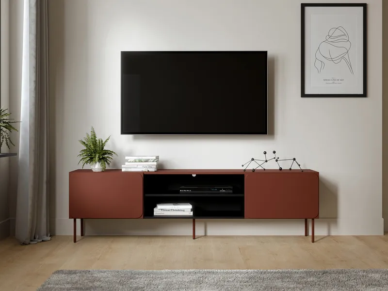 Marros Tv-bänk 200 cm med hyllor - Toskanskt röd - Möbler - Vardagsrum - Tv-möbler & mediamöbler - Tv-bänkar