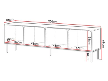 Marros Tv-bänk 200 cm - Toskanskt röd - Möbler - Vardagsrum - Tv-möbler & mediamöbler - Tv-bänkar