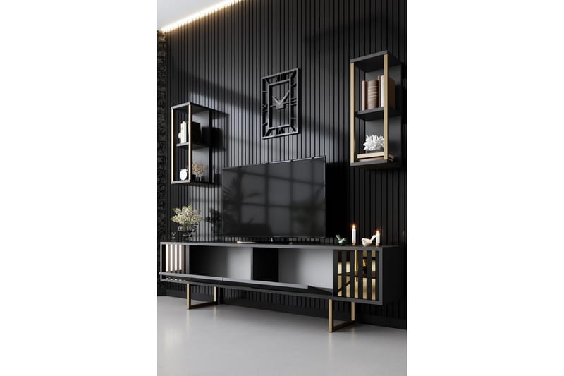 Masatomo Tv-bänk 180 cm - Antracit/Svart - Möbler - Vardagsrum - Tv-möbler & mediamöbler - Tv-bänkar