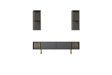 Masatomo Tv-bänk 180 cm - Antracit/Svart - Möbler - Vardagsrum - Tv-möbler & mediamöbler - Tv-bänkar
