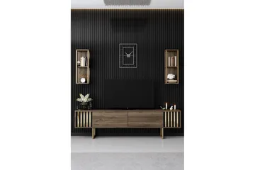 Masatomo Tv-bänk 180 cm - Valnöt/Svart - Möbler - Vardagsrum - Tv-möbler & mediamöbler - Tv-bänkar