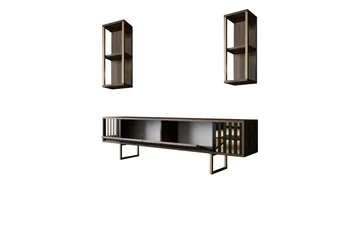 Masatomo Tv-bänk 180 cm - Valnöt/Svart - Möbler - Vardagsrum - Tv-möbler & mediamöbler - Tv-bänkar