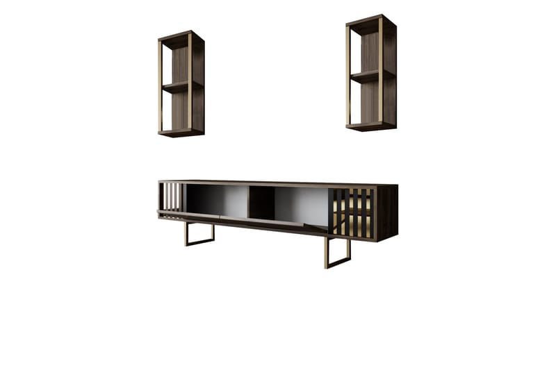 Masatomo Tv-bänk 180 cm - Valnöt/Svart - Möbler - Vardagsrum - Tv-möbler & mediamöbler - Tv-bänkar