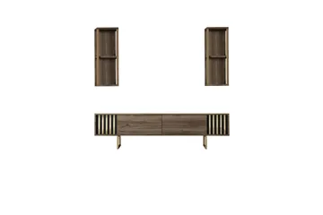 Masatomo Tv-bänk 180 cm - Valnöt/Svart - Möbler - Vardagsrum - Tv-möbler & mediamöbler - Tv-bänkar
